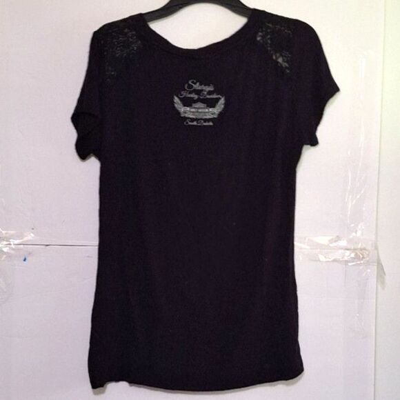 Harley-Davidson Women's Graphic T-shirt Skull, Wings & Roses Biker Motorcycle L - Picture 12 of 12